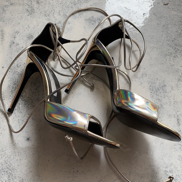 Stella McCartney Iridescent Faux Leather Sandals - Picture 3 of 8